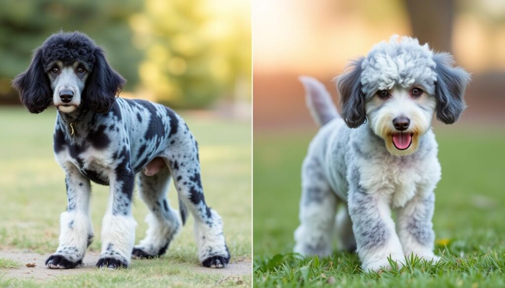 merle standard poodle differences with blue merle toy poodle