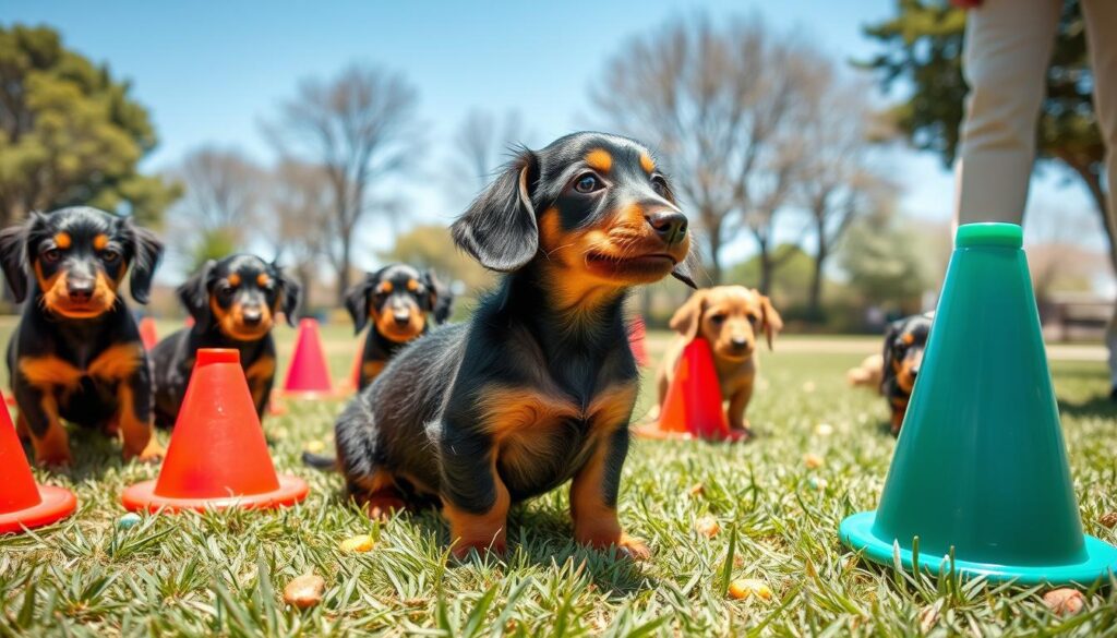 training wire haired dachshund puppies