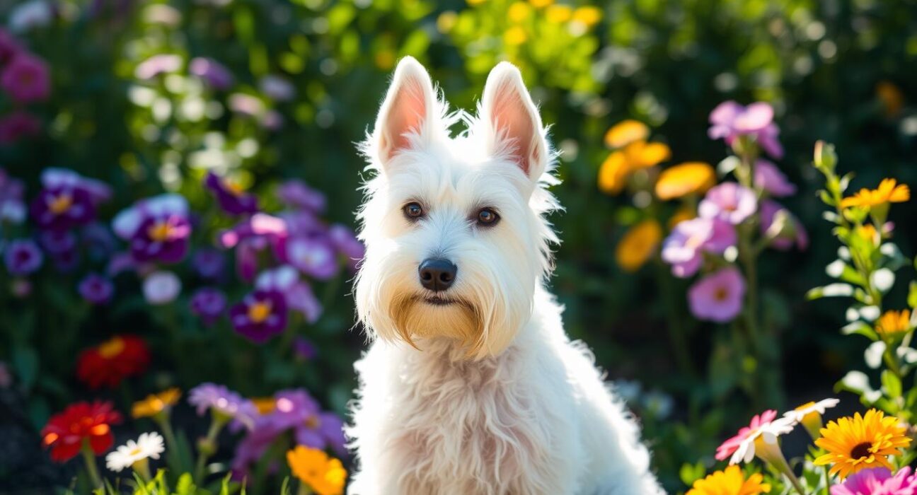 white miniature schnauzer